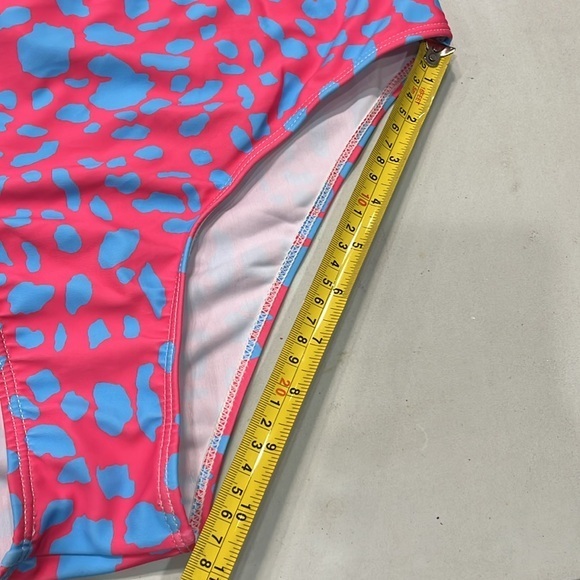 Bikini two piece leopard print pink blue women’s‎ large - Picture 5 of 8